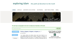 Desktop Screenshot of exploring-islam.com